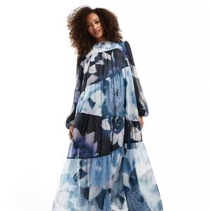 ASOS Blue Floral print Maxi Size 6. New with tags.